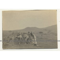 Congo-Belge: Indigenous Mine Workers / Route Bogoro - Kilo (Vintage Photo B/W ~1930s)