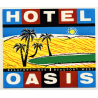 Hotel Oasis - Beaufort-West / South Africa (Vintage Luggage Label)