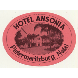 Hotel Ansonia - Pietermaritzburg Natal / South Africa (Vintage Luggage Label)