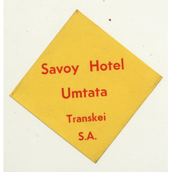 Savoy Hotel Umtata - Transkei / South Africa (Vintage Luggage Label)