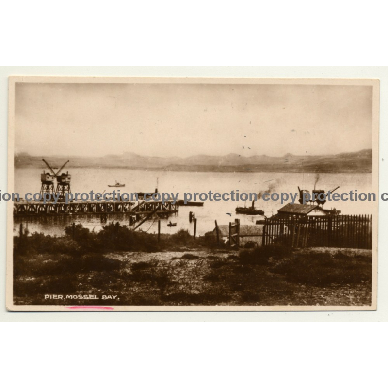 Pier, Mossel Bay / South Africa (Vintage RPPC B/W)