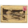 Tikitere / New Zealand: Twins And Inferno / Waterfall (Vintage RPPC Sepia)