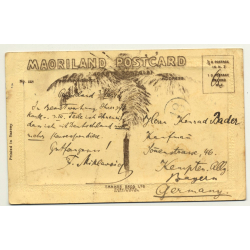 Tikitere / New Zealand: Twins And Inferno / Waterfall (Vintage RPPC Sepia)