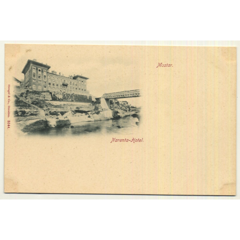 Mostar / Bosnia And Herzegovina: Narenta Hotel (Vintage Postcard Stengel & Co)