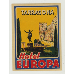Hotel Europa - Tarragona / Spain (Vintage Luggage Label)