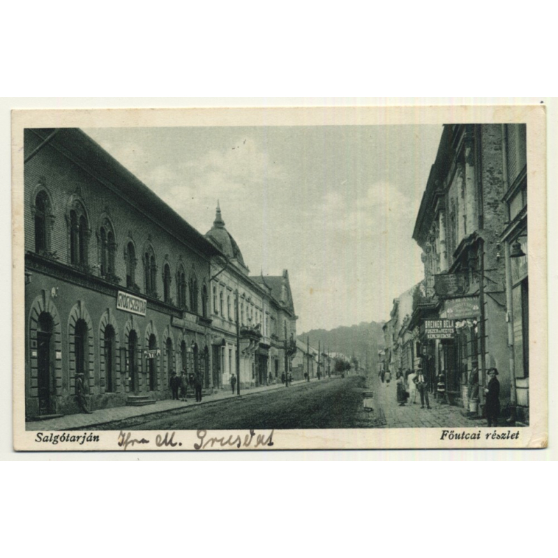 Salgótarján / Hungary: Main Street / Föutcai Részlet (Vintage Postcard 1929) Salgótarján / Hungary: Main Street / Föutcai Részlet (Vintage Postcard 1929)