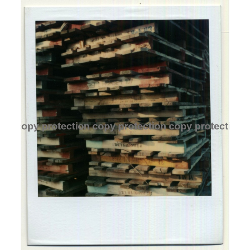 Photo Art: Wooden Pallets (Vintage Polaroid 1980s)