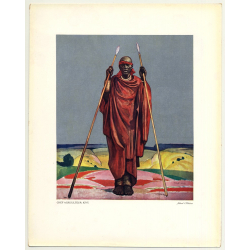 Allard L'Olivier: Chief Agriculteur. Kivu (Vintage Art Print 32 x 25.5 CM ~ 1930s)