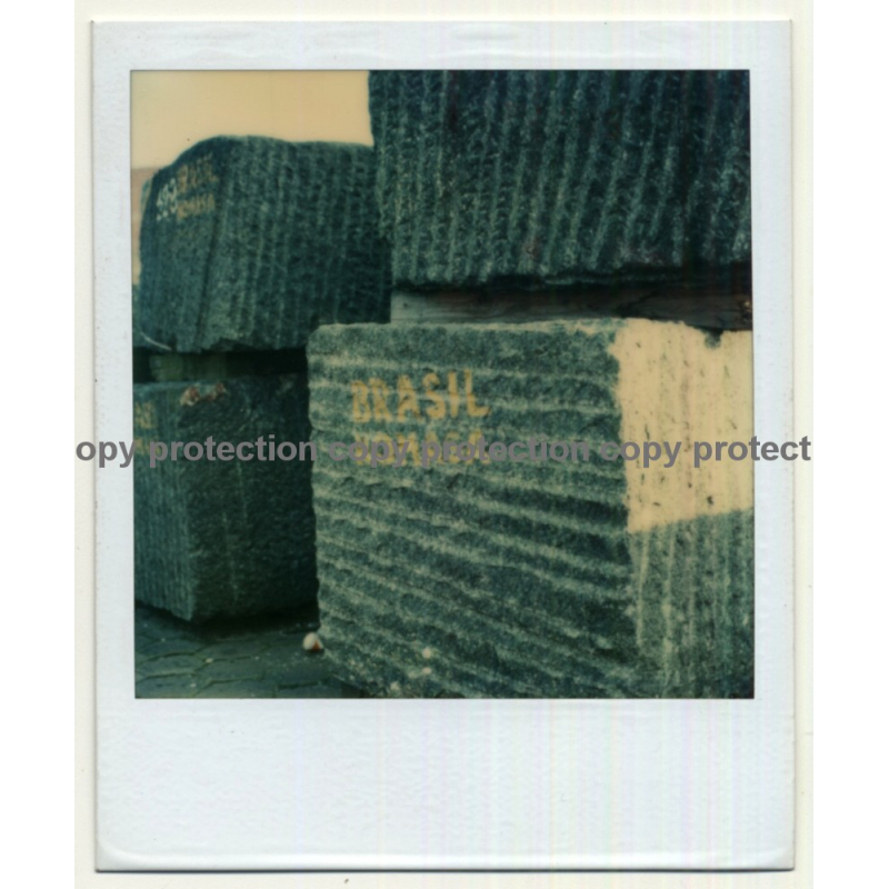 Photo Art: Stone Blocks Brasil (Vintage Polaroid SX-70 1980s)
