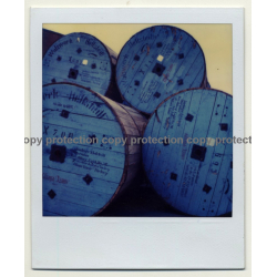 Photo Art: Wooden Cabel Drums II (Vintage Polaroid SX-70 1980s)