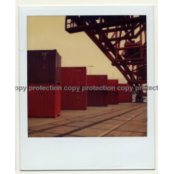 Photo Art: Red Containers (Vintage Polaroid SX-70 1980s)