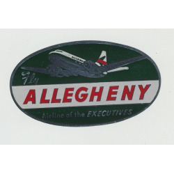 Fly Allegheny - Airline Of The Executives (Vintage Luggage Label)