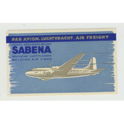 Sabena Belgian Air Lines - Air Freight (Vintage Luggage Label)