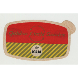 KLM Golden CIrcle Service (Vintage Self-Adhesive Airline Sticker)
