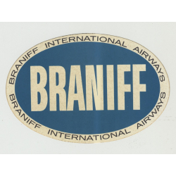Braniff International Airways (Vintage Self Adhesive Luggage Sticker)