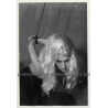 Pretty Semi Nude W. Blonde Wig / Hands Tied On Back - BDSM (Vintage Photo B/W 1964)