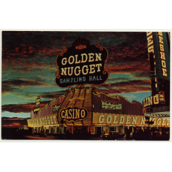 Las Vegas / USA: Golden Nugget Gambling Hall / Casino (Vintage Postcard 1971)