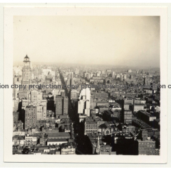 New York: Manhattan From General Electric Building (Vintage Photo B/W ~ 1960s)