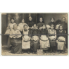 Group Of Embroideresses / Embroidery - Brussels Lace? (Vintage RPPC ~1910/1920s)