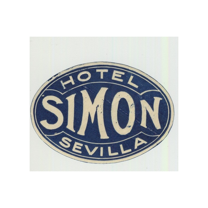 Hotel Simon - Sevilla / Spain (Vintage Luggage Label)