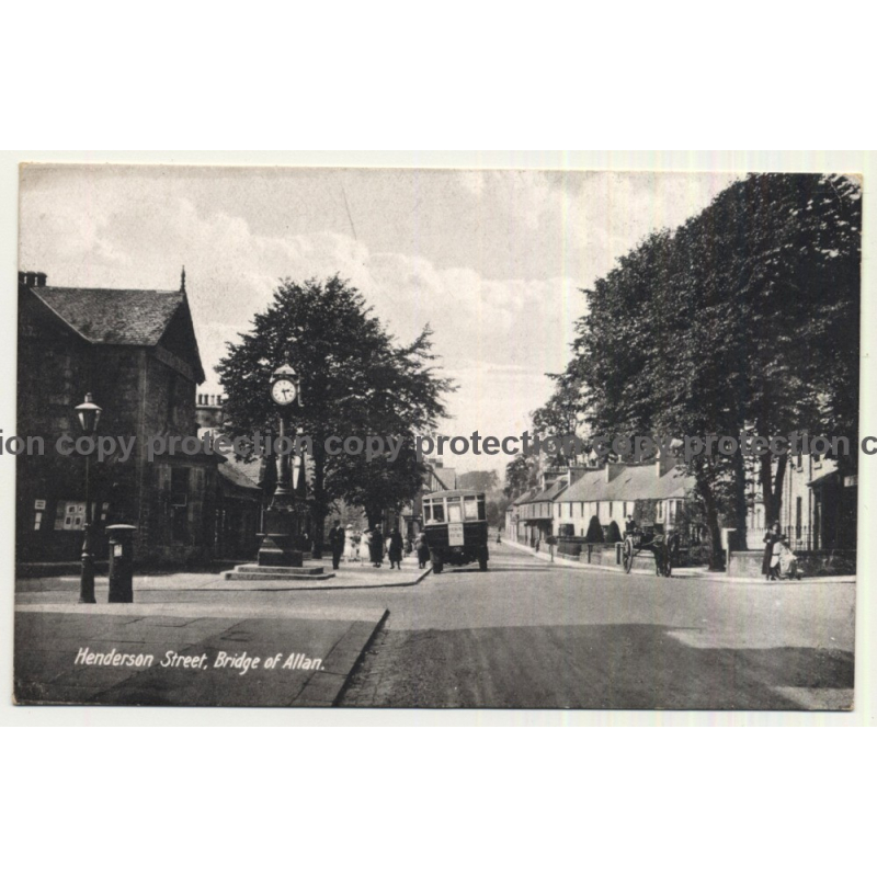 Scotland / UK: Henderson Street, Bridge Of Allan (Vintage Postcard) Scotland / UK: Henderson Street, Bridge Of Allan (Vintage Postcard)