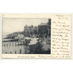 Sussex / UK: View From The Pier Bognor (Vintage Postcard 1904)