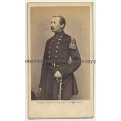 Ghémar Frères / Bruxelles: Officer In Uniform (Vintage Carte De Visite / CdV Pre 1900)
