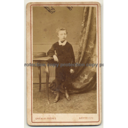 Ghémar Frères / Bruxelles: Young Boy In Salon (Vintage Carte De Visite / CDV ~1870)