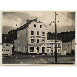 Pepinster - Rue Pepin: L. Speder-Pirosson Peintre / Café Saison (Vintage Photo ~1930s)
