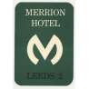 Merrion Hotel - Leeds / Great Britain (Vintage Luggage Label)
