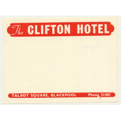 The Clifton Hotel - Blackpool / Great Britain (Vintage Luggage Label)