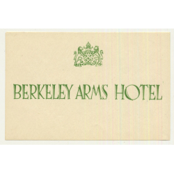 Berkeley Arms Hotel - Berkeley / Great Britain (Vintage Luggage Label)