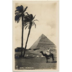 Lehnert & Landrock: Cairo - The Cheops Pyramid / Egypt (Vintage RPPC 1934)