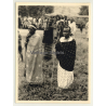 Congo - Belge: 2 Native Women In Ceremonial Dress / Tribal (Vintage Photo ~1950s)
