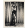 Semi Nude Female Dancer Undresses *1 / Boobs - Curtain (Vintage Photo ~1940s)