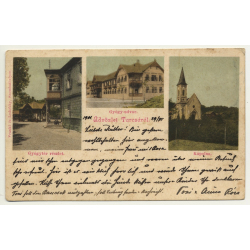 Tarcsáról / Hungary: Spa Center - Chapel (Vintage Postcard 1901)