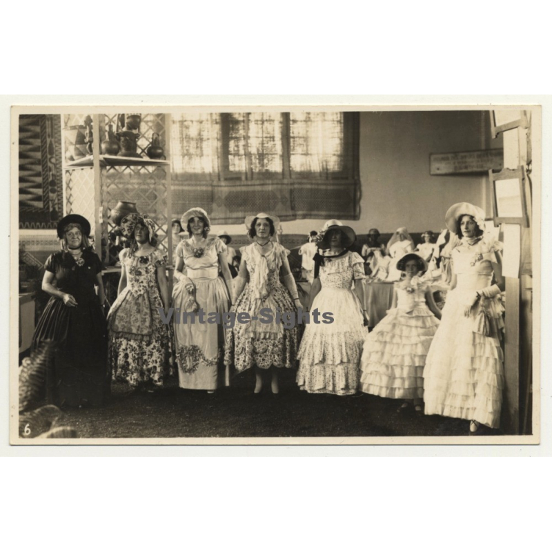 Congo Belge: Female High Society Dressed Up To The Nines (Vintage RPPC ~1910s)