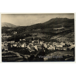 San Hilario Sacalm / Spain: View Over Village  (Vintage RPPC 1963)