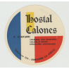 Hostal Calones - La Vieja / Andorra (Vintage Luggage Label)