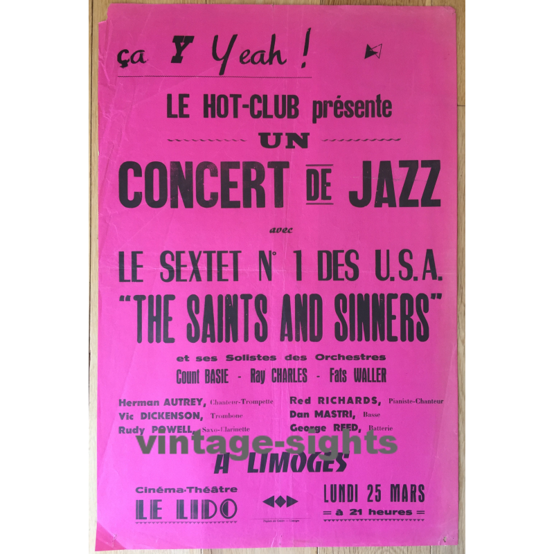 The Saints & Sinners: Count Basie, Ray Charles & Fats Waller (Vintage Poster Hot-Club) The Saints & Sinners: Count Basie, Ray Charles & Fats Waller (Vintage Poster Hot-Club)