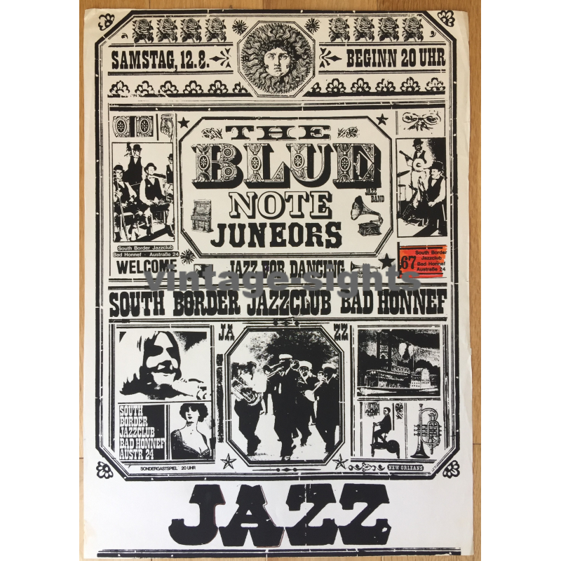 The Blue Note Juneors: Jazz For Dancing 1967 (Vintage Concert Screen Print: Korndörffer)