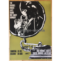 Barrelhouse Jazz Band & Angy Domdey / South Border Jazz Club (Vintage Screen Print)