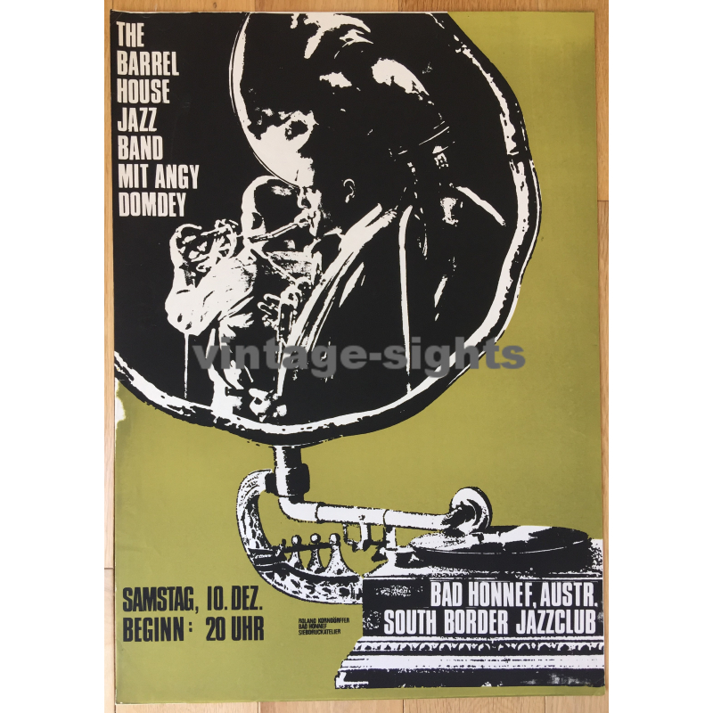 Barrelhouse Jazz Band & Angy Domdey / South Border Jazz Club (Vintage Screen Print)