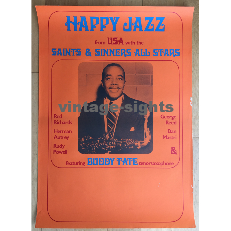 Buddy Tate & Saints & Sinners All Stars (Vintage Jazz Concert Poster)