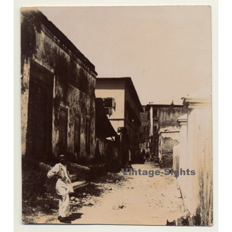 Zanzibar / Tanzania: Kitoroni Street - Stone Town (Vintage Photo ~1920s/1930s)
