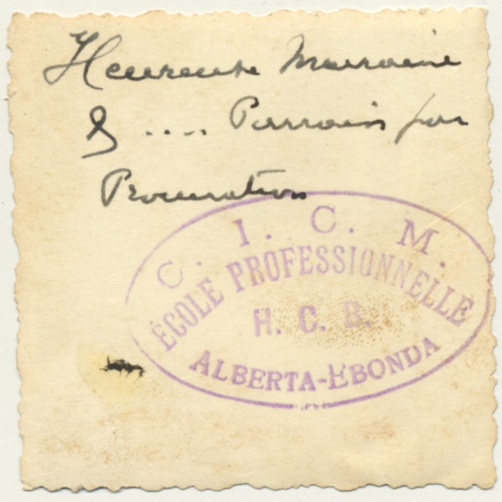 Alberta-Ebonda / Congo: Baptizm - Mother & Baby - Missionary Priest (Vintage Photo ~1930s/1940s)