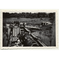 Gabenge - Bolobo / Congo: Big Dredge At Work *10 / Water Pipe (Vintage Photo B/W 1946)