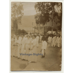 Congo-Belge: Meeting Of Upper Colonial Society *2: The Girls (Vintage Photo Sepia...