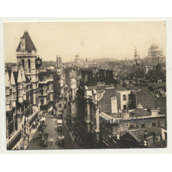 London / UK: Law Courts & Fleet Street (Vintage Photo Sepia ~1920s)