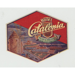 Hotel Catalonia - Palma de Mallorca / Spain (Vintage Luggage Label)